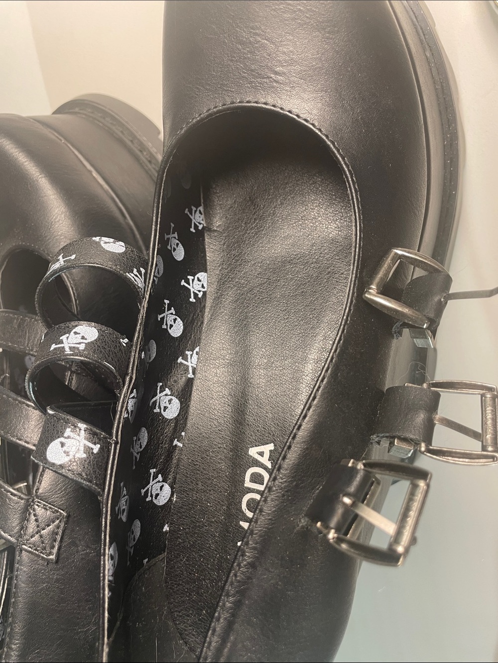 Dolls Kill Black Strappy Platform Mary Jane Heels - Picture 6 of 8